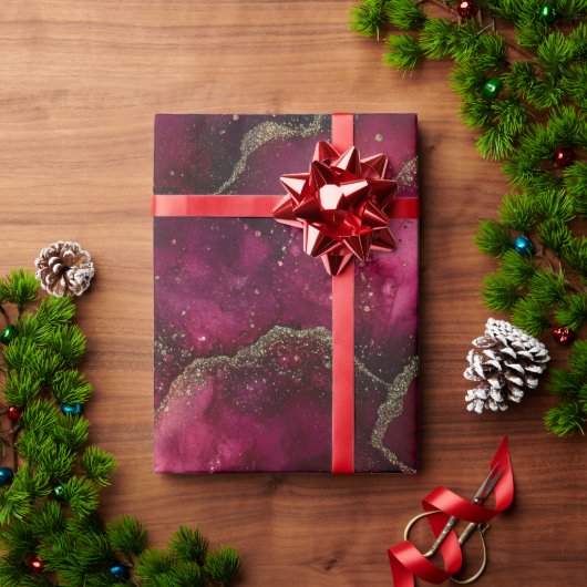 赤と緑 ラッピングペーパー (クリスマスギフト)