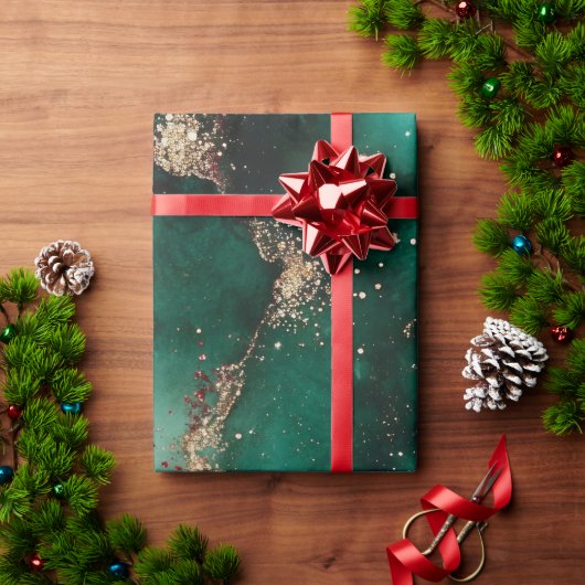 赤と緑 ラッピングペーパー (クリスマスギフト)
