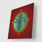 赤と緑（反視効果） >壁時計 スクエア壁時計 (傾斜)
