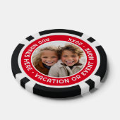 赤と縁どのカスタム文字 ポーカーチップ (シングル)