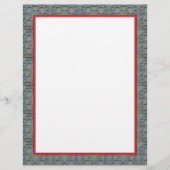 赤と縁どグレーのレターヘッド8.5インチx 11インチ (正面)