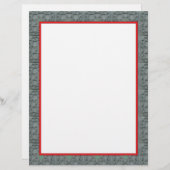 赤と縁どグレーのレターヘッド8.5インチx 11インチ (正面/裏面)