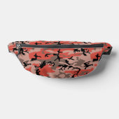 赤と茶色のカモフラージュ ミリタリー 軍 ファニーパック (レイダウン)