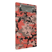 赤と茶色のカモフラージュ ミリタリー 軍 ミニクリップボード (アングル)