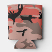 赤と茶色のカモフラージュ ミリタリー 軍 缶クーラー (裏面)
