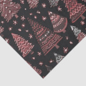 赤と茶色のクリスマスツリーと星クリスマス 薄葉紙 (詳細)