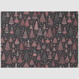 赤と茶色のクリスマスツリーと星クリスマス 薄葉紙