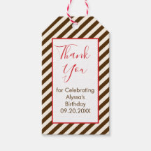 赤と茶色のストライプラベル