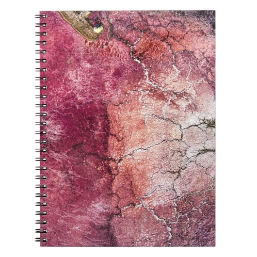 赤と茶色の抽象芸術絵画 ノートブック (正面)