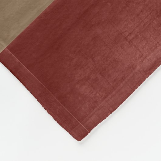 赤と茶色の木材航海の⚓ストライプいかり フリースブランケット (角)