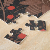 赤と茶色の森林動物と植物 ジグソーパズル (側面)