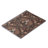 赤と茶色の森林動物と植物 ノートブック (左側)