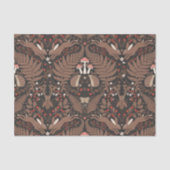 赤と茶色の森林動物と植物 薄葉紙 (正面)