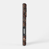 赤と茶色の森林動物と植物 iPhoneケース (右側面)