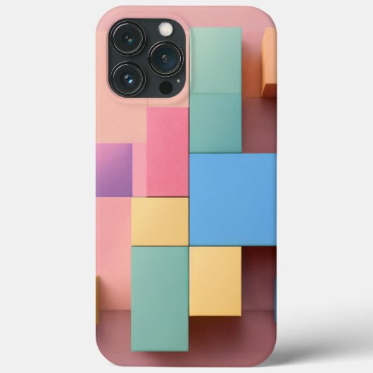 赤と茶色の正方形 Case-Mate iPhoneケース (裏面)