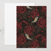 赤と茶色の菊の中で赤が始まる (正面/裏面)