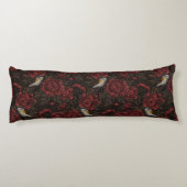 赤と茶色の菊の中で赤が始まる ボディピロー (裏面)