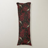 赤と茶色の菊の中で赤が始まる ボディピロー (正面縦)