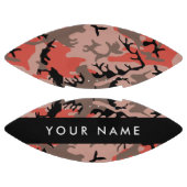 赤と茶色の迷彩自分の名前をパーソナライズ アメリカンフットボール (パネル)