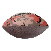 赤と茶色の迷彩自分の名前をパーソナライズ アメリカンフットボール (回転90)