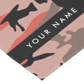 赤と茶色の迷彩自分の名前をパーソナライズ ショートテーブルランナー (コーナー)