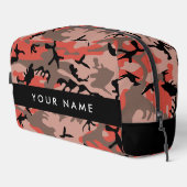 赤と茶色の迷彩自分の名前をパーソナライズ ドップキット (右コーナー)
