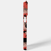 赤と茶色の迷彩自分の名前をパーソナライズ Case-Mate iPhoneケース (裏面 / 右)