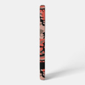 赤と茶色の迷彩自分の名前をパーソナライズ SAMSUNG GALAXYケース (左側面)