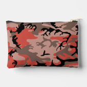 赤と茶色の迷彩、軍隊、陸軍 アクセサリーポーチ (裏面)