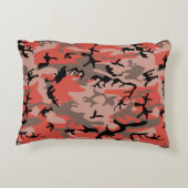 赤と茶色の迷彩、軍隊、陸軍 アクセントクッション (裏面)