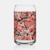 赤と茶色の迷彩、軍隊、陸軍 ガラス缶 (正面)