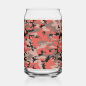 赤と茶色の迷彩、軍隊、陸軍 ガラス缶 (裏面)