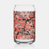 赤と茶色の迷彩、軍隊、陸軍 ガラス缶 (左)