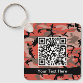 赤と茶色の迷彩、軍隊、陸軍 キーホルダー (正面)