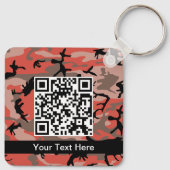 赤と茶色の迷彩、軍隊、陸軍 キーホルダー (裏面)