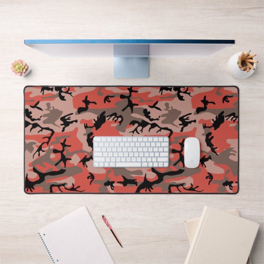 赤と茶色の迷彩、軍隊、陸軍 デスクマット (オフィス1)