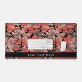 赤と茶色の迷彩、軍隊、陸軍 デスクマット (キーボード&マウス)