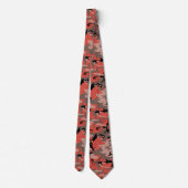 赤と茶色の迷彩、軍隊、陸軍 ネクタイ (裏面)