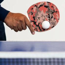 赤と茶色の迷彩、軍隊、陸軍 卓球ラケット