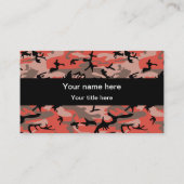 赤と茶色の迷彩、軍隊、陸軍 名刺 (裏面)