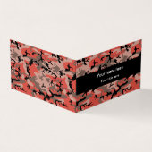 赤と茶色の迷彩、軍隊、陸軍 名刺 (外部)