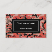 赤と茶色の迷彩、軍隊、陸軍 名刺 (裏面)