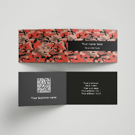 赤と茶色の迷彩、軍隊、陸軍 名刺