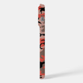 赤と茶色の迷彩、軍隊、陸軍 iPhoneケース (左側面)