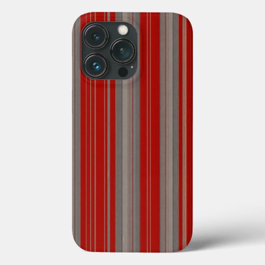 赤と茶色ストライプ Case-Mate iPhoneケース (裏面)