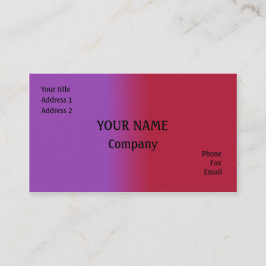 赤と薄紫 名刺