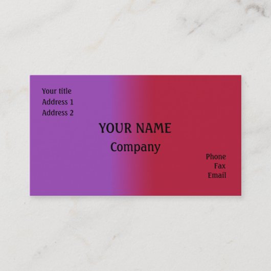赤と薄紫 名刺 (正面)