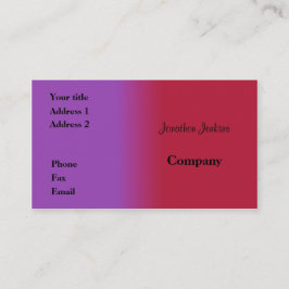 赤と薄紫 名刺