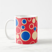 赤と赤の点 コーヒーマグカップ (左)