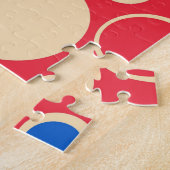 赤と赤の点 ジグソーパズル (側面)